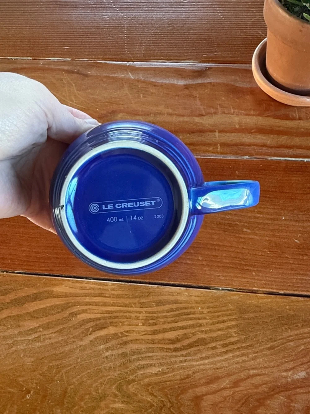 Le Creuset Blue Gradient Mug with Cream Interior - Picture 4 of 7
